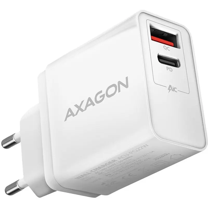 AXAGON Incarcator retea Axagon ACU-PQ22W, Quick Charge 3.0, 3A, 22W putere totala, Alb
