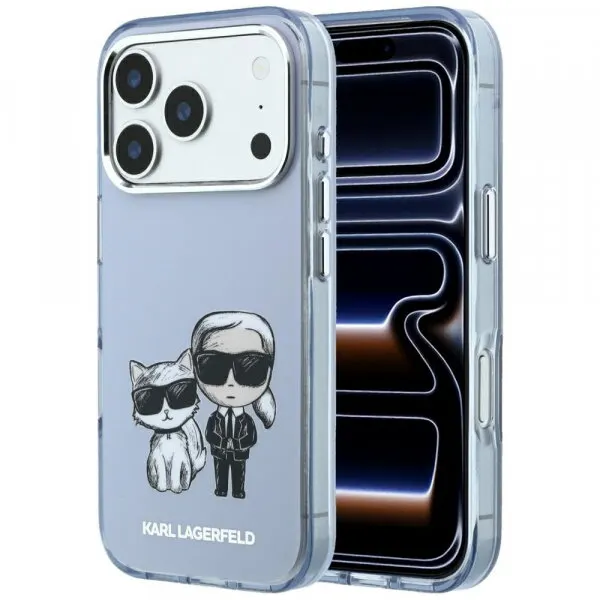 Karl Lagerfeld Husa MagSafe pentru Apple iPhone 18 Pro / 17 Pro, Karl Lagerfeld, IML KC Bodies Sketch Print, Albastra