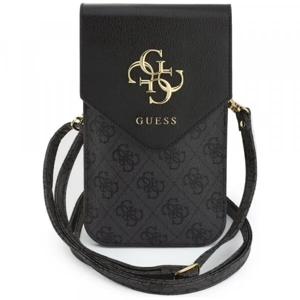 Guess Geanta Universala pentru Telefon, Guess, 4G Grained Classic Logo, Neagra