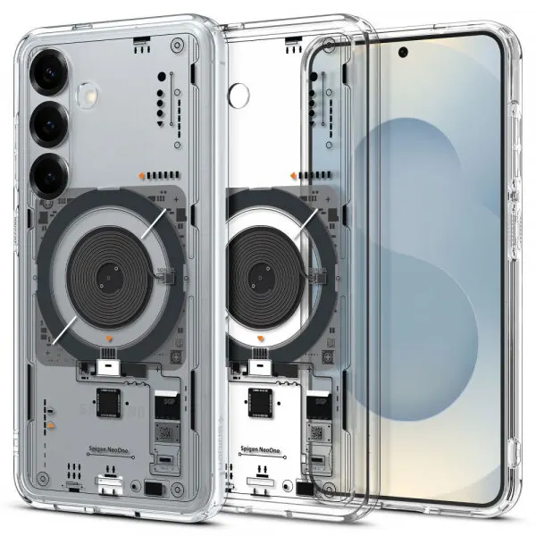 Spigen Husa MagSafe pentru Samsung Galaxy S25 S931, Spigen, Ultra Hybrid Neo One, Transparenta ACS09470