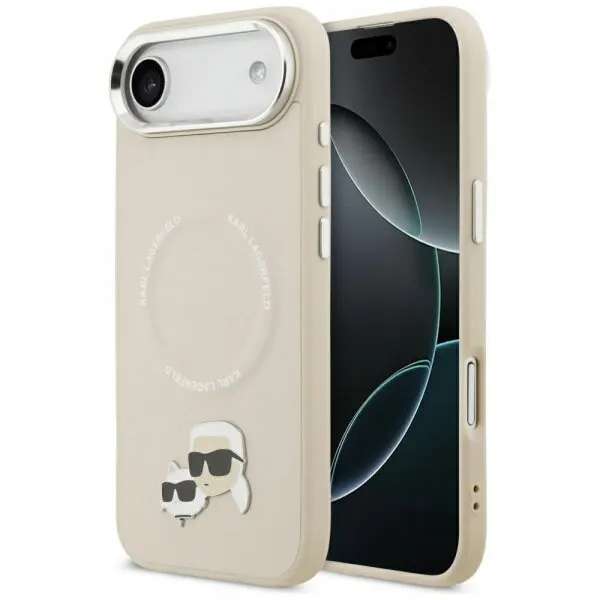 Karl Lagerfeld Husa MagSafe pentru Apple iPhone 17 Air, Karl Lagerfeld, Karl & Choupette Pins, Bej