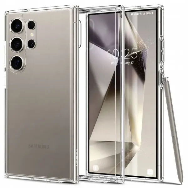 Spigen Husa pentru Samsung Galaxy S24 Ultra S928, Spigen, Ultra Hybrid, Transparenta ACS07292