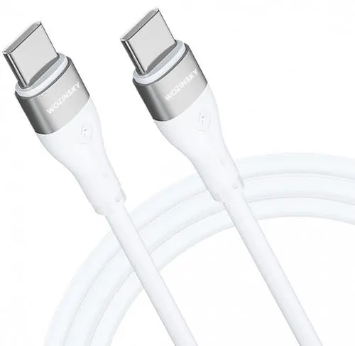 Cablu Incarcare USB-C - USB-C WZK WSTCC2, 65W, 2m, Alb