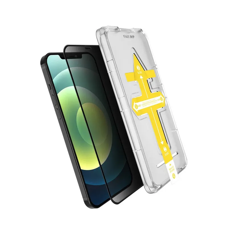 Flippy, Set 2 folii sticla securizata cu sistem de montare usor si rapid Full Cover 3D Privacy Flip