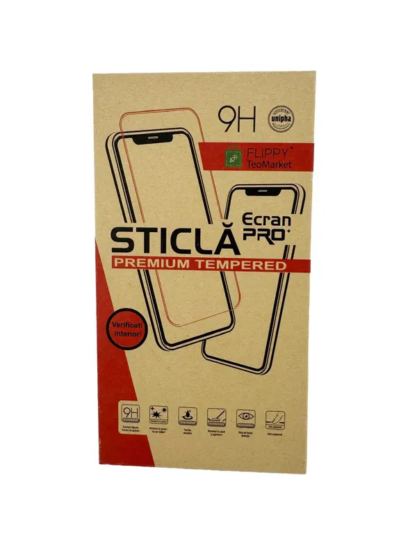 Flippy, Ambalaj Folie Protectie Sticla Securizata, Flippy, Carton, Auriu 175 x 100 mm