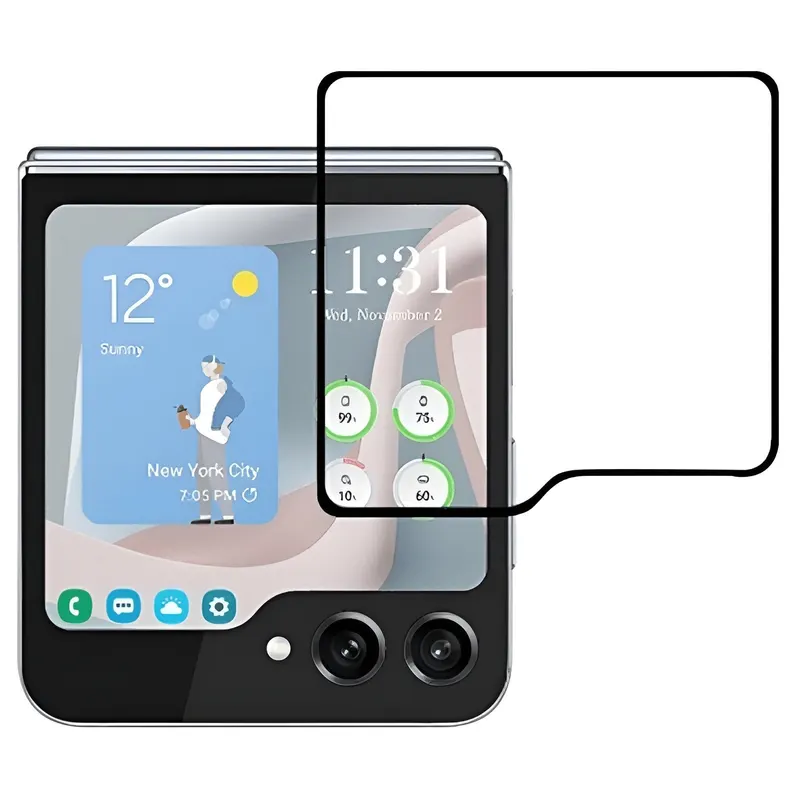Flippy, Folie Sticla Securizata, Flippy, Pentru Samsung Galaxy Z Flip 5, Full Glue