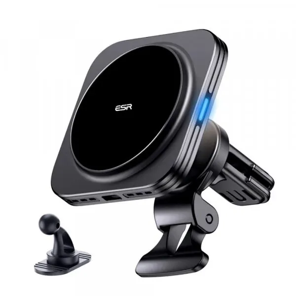ESR Incarcator Auto Wireless ESR HaloLock Vent, 15W, 1.67A, Negru