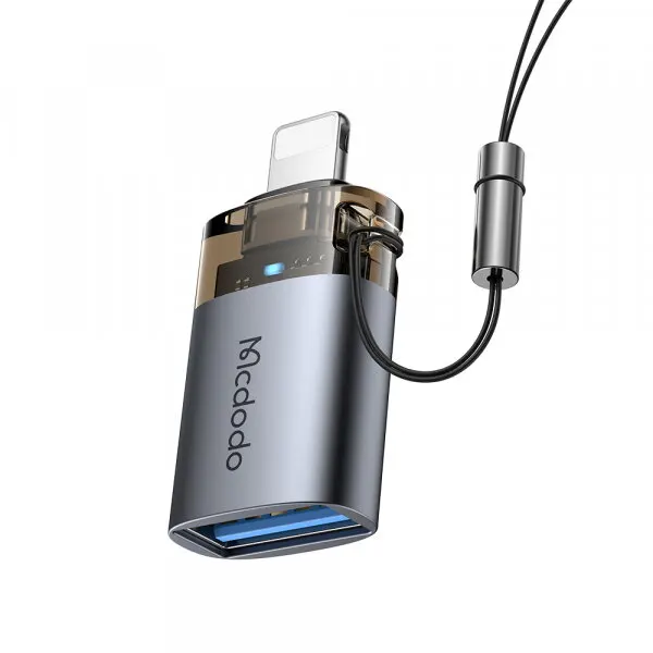 Mcdodo Adaptor OTG Lightning - USB-A McDodo OT-7390, Negru