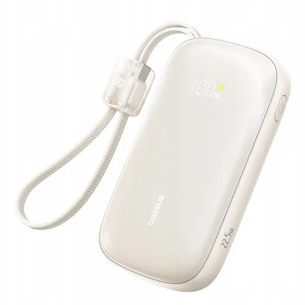 BASEUS Baterie Externa Baseus EnerFill FC21 Qpow 3 Ultra, 10000mAh, 22.5W, QC + PD, 1 x USB-A - 1 x USB-C, Bej