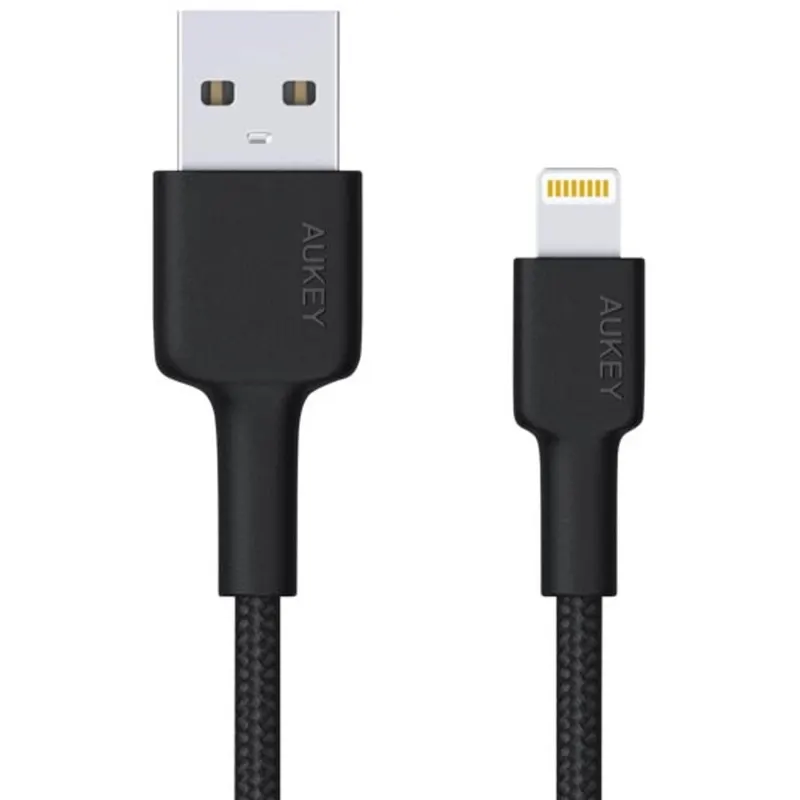 AUKEY AUKEY CB-AL05 Cablu negru de incarcare rapida Lightning-USB | 2m | MFi Apple