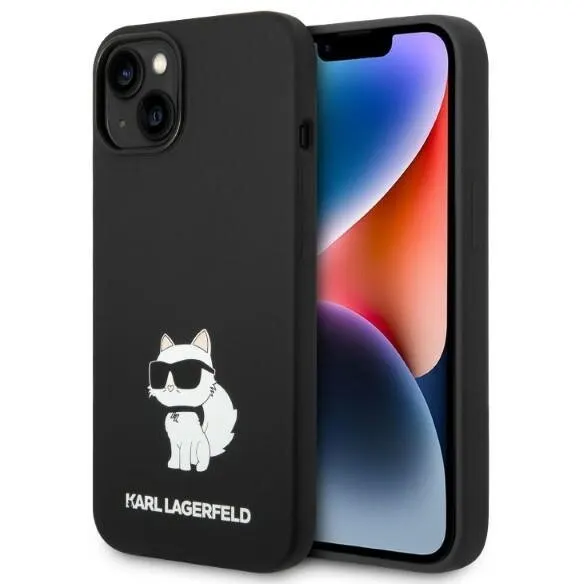 Karl Lagerfeld Husa MagSafe pentru Apple iPhone 14 Plus, Karl Lagerfeld, Silicone Choupette, Neagra