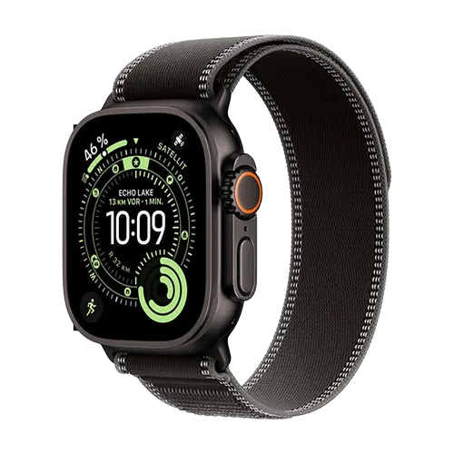 Smartwatch Apple Watch Ultra 3, 49mm, GPS + Cellular, Ecran Retina LTPO OLED, Chip S10 cu Procesor Dual-Core, 64GB Flash, Wi-Fi, Bluetooth, NFC, Trail Loop M/L (Negru)