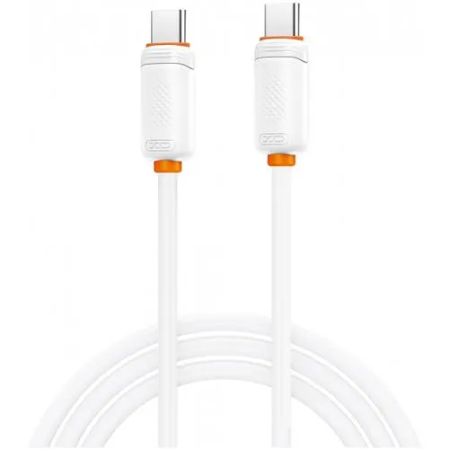 Cablu Date si Incarcare USB-C - USB-C XO Design NB-Q302B, 60W, 1m, Alb