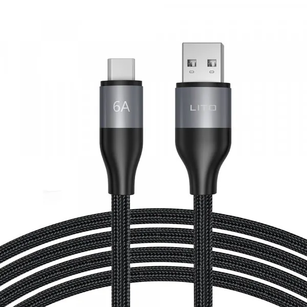 LITO Cablu Date si Incarcare USB-A - USB-C Lito LD23T, 18W, 1m, Gri
