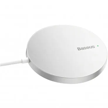 BASEUS Incarcator wireless Baseus Simple Mini 3, magnetic, 15W, cablu Type-C la USB, 1.2 m, Argintiu