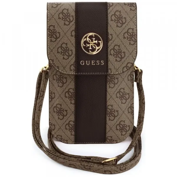 Guess Geanta Universala pentru Telefon, Guess, 4G Classic Logo Stripe, Maro