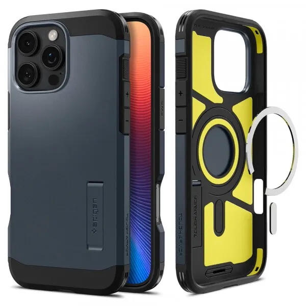 Spigen Husa MagSafe pentru Apple iPhone 16 Pro, Spigen, Tough Armor, Albastra ACS08147