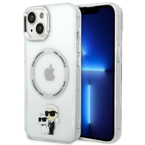 Karl Lagerfeld Husa MagSafe pentru Apple iPhone 14 Plus, Karl Lagerfeld, Ikonik Karl & Choupette, Transparenta