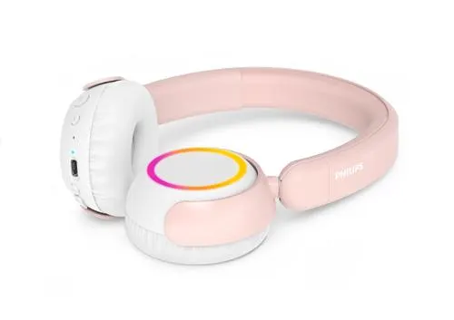 Casti Stereo Wireless Philips TAK4200PK/00, Bluetooth, Autonomie 45 ore, Microfon, IPX4 (Roz)