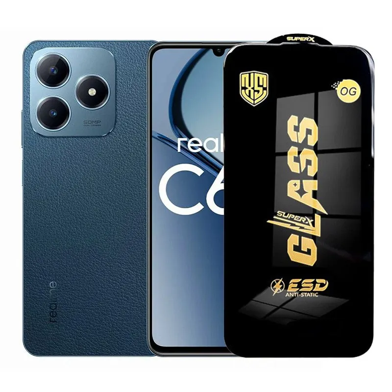 Flippy, Folie de Protectie pentru Realme C63, Flippy, Sticla Securizata ESD, Margini Negre