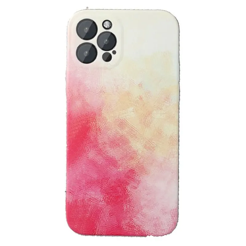 Flippy, Husa protectie Flippy compatibila cu Apple iPhone 12 Pro Tpu Ombre, Roz / Galben