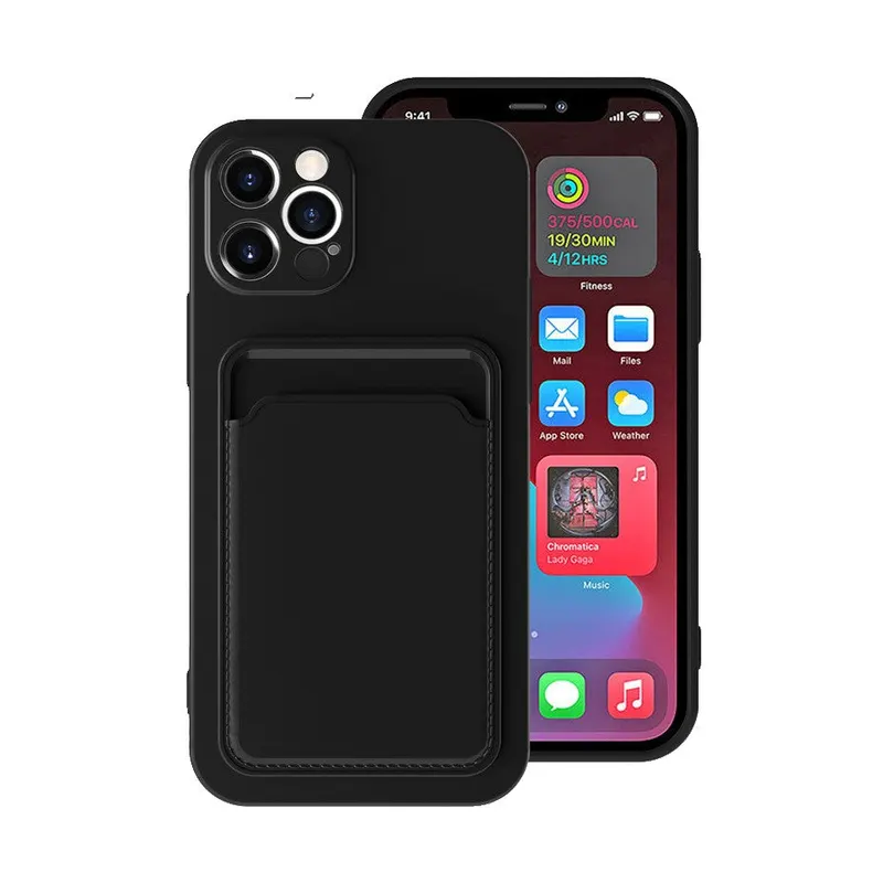 Flippy, Husa protectie Flippy cu suport card compatibila cu Huawei P40 Lite E Negru