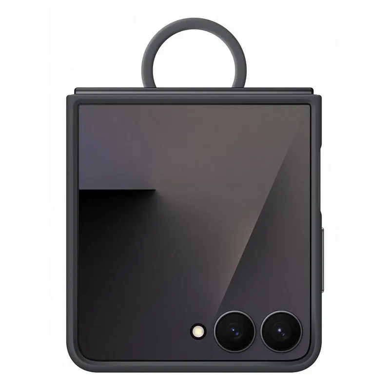 Samsung Husa Samsung Silicone Case cu inel EF-PF766TBEGWW pentru Galaxy Flip7, Negru