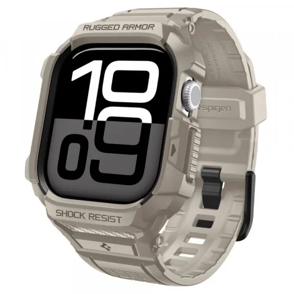 Spigen Husa Spigen Rugged Armor Pro V2 pentru Apple Watch Series 10 / 11 46mm, Bej ACS10506