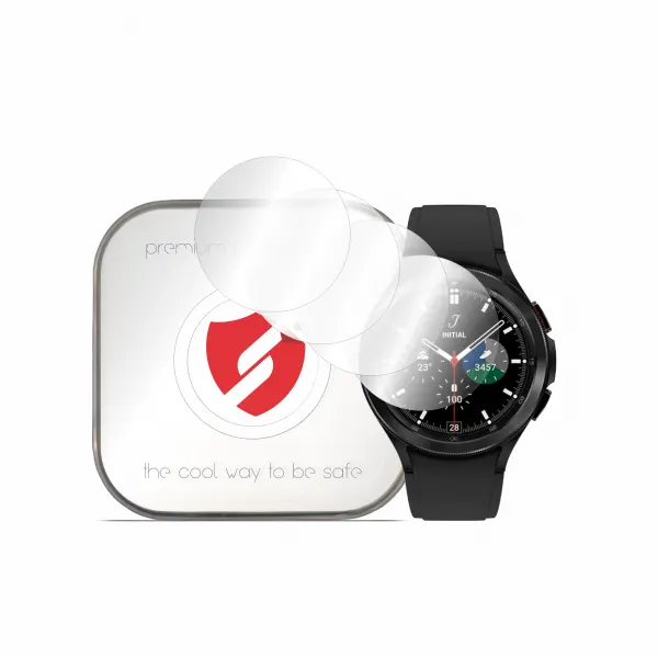 Smart Protection Folie Protectie Smart Protection Premium Classic pentru Samsung Galaxy Watch4 Classic 46mm, Set 4 bucati, Plastic
