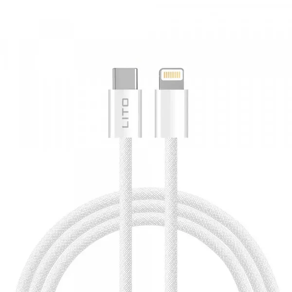 LITO Cablu Date si Incarcare USB-C - Lightning Lito LD04CL, 27W, 2m, Alb