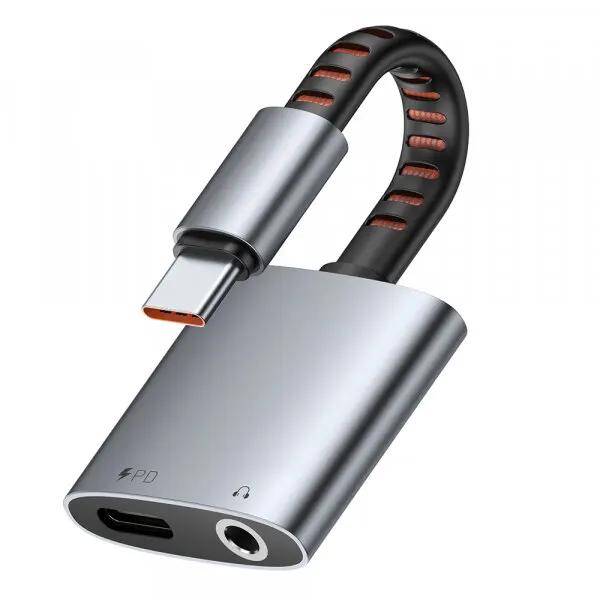 Mcdodo Adaptor Audio USB-C - USB-C / 3.5mm McDodo CA-3120, Gri
