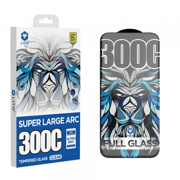 LITO Folie de protectie Ecran Lito D+ Max 300C pentru Apple iPhone 17e / 16e / 14 / 13 Pro, Sticla Securizata, Full Glue