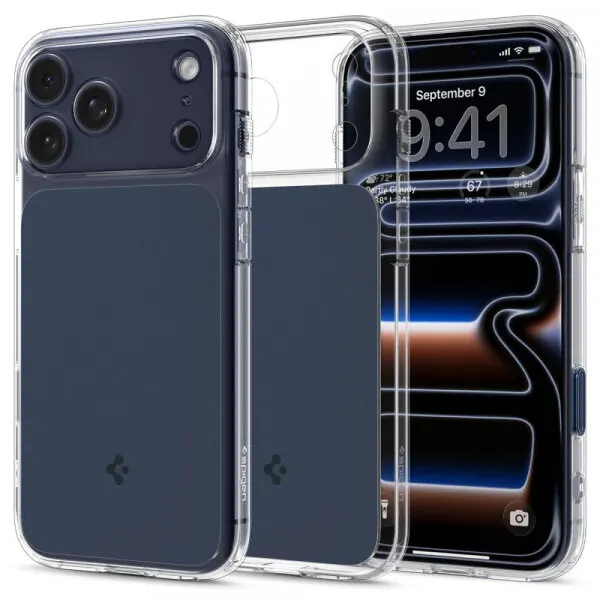 Spigen Husa MagSafe pentru Apple iPhone 17 Pro, Spigen, Ultra Hybrid T, Albastra Mata ACS10476