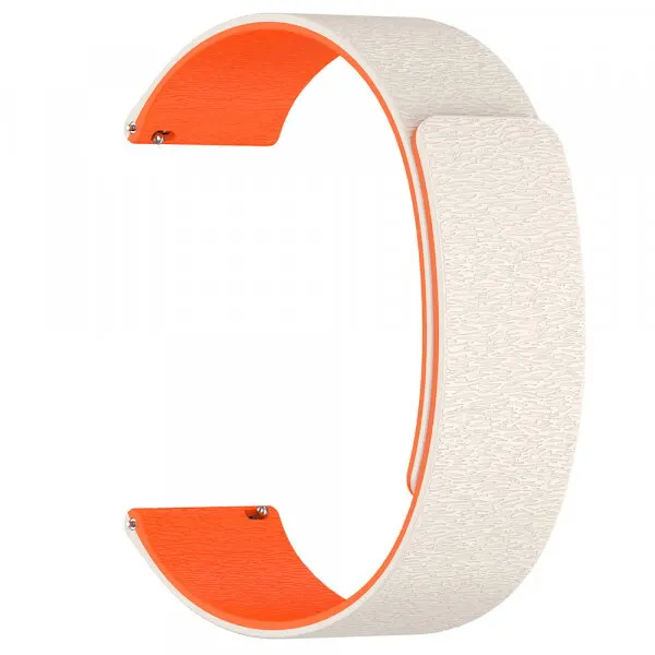 techsuit Curea Techsuit W074 pentru Huawei Watch / Garmin Watch Series, 18mm, Bej Portocalie