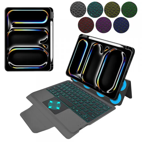 techsuit Husa cu Tastatura pentru Apple iPad Pro 11 (2024), Techsuit, KeyTab Pro, Neagra