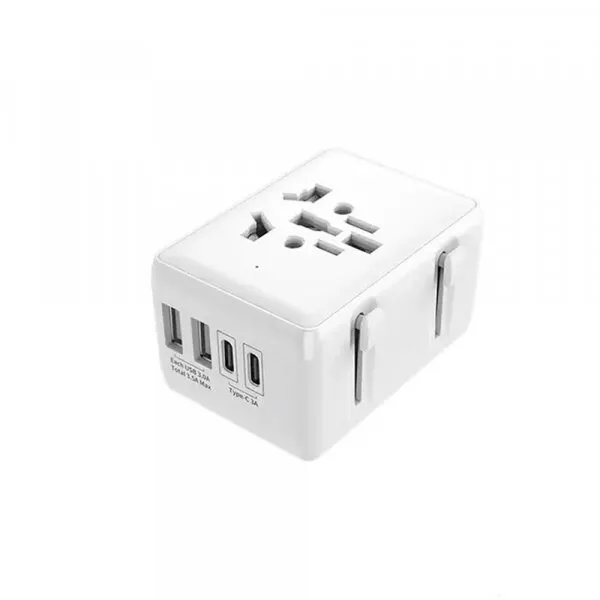 techsuit Incarcator Retea Techsuit HHT203A Travel, 20W, 3A, 2 x USB-A - 2 x USB-C, Alb