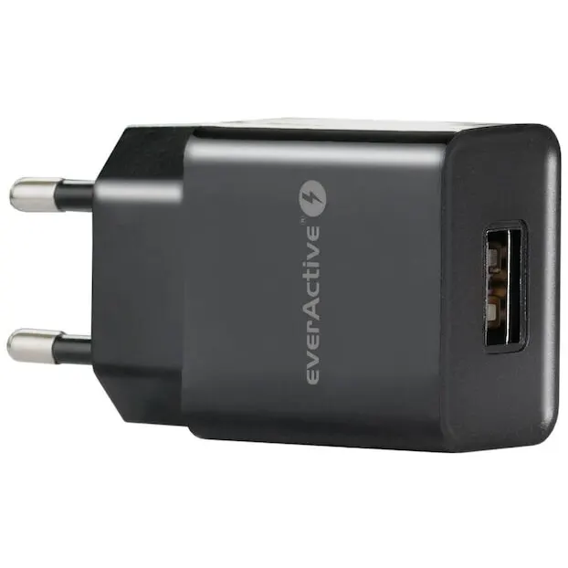 everActive Incarcator USB Everactive cu 1 port, 1A, tehnologie de incarcare inteligenta IQ, Negru