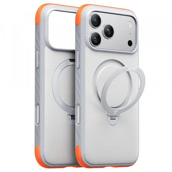 Torras Husa MagSafe pentru Apple iPhone 18 Pro Max / 17 Pro Max, Torras, Ostand Q3 Rugged, Alba