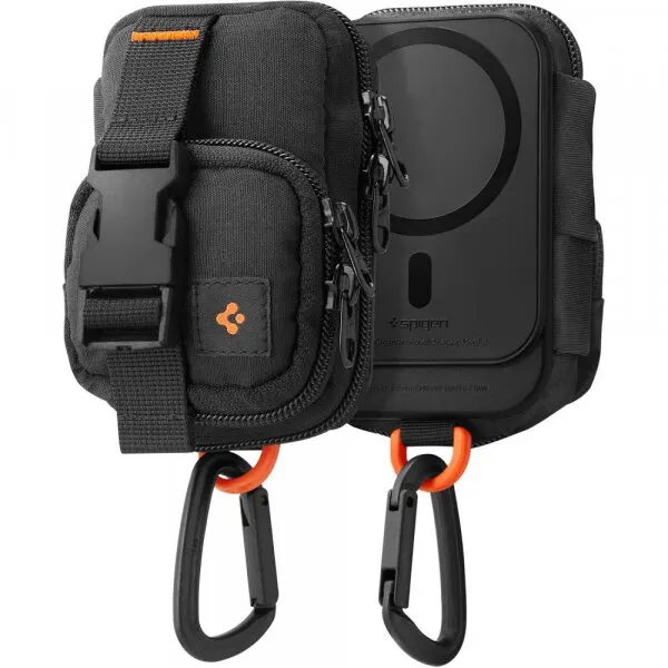 Spigen Borseta Universala MagSafe pentru Telefon, Spigen, Snap Zip, Neagra AFA09338