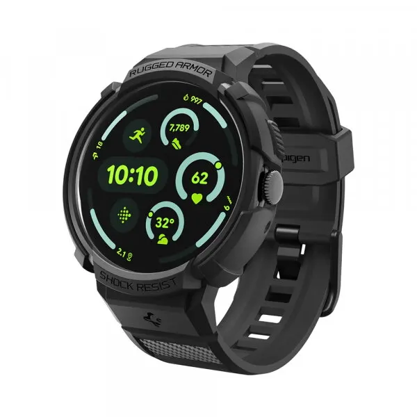Spigen Husa Spigen Rugged Armor Pro pentru Google Pixel Watch 41mm Series, Neagra ACS09484