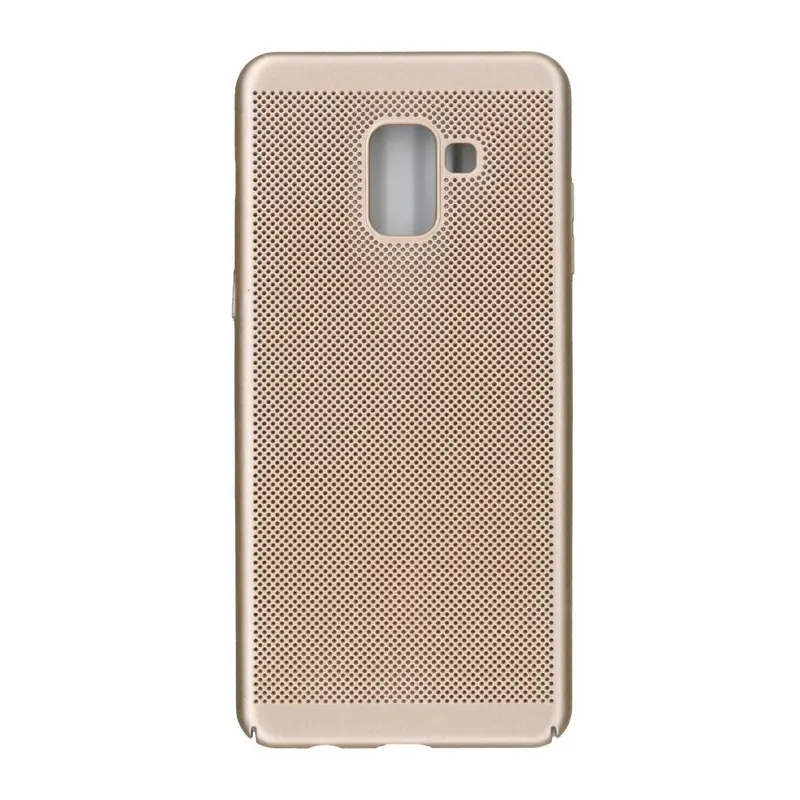 Samsung, Husa Samsung Galaxy A8 2018 Ultra Slim cu aerisire Auriu