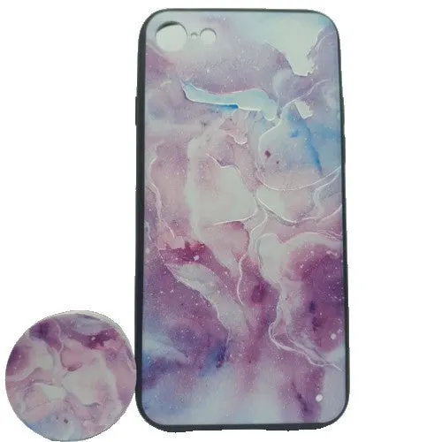 Apple, Husa Apple iPhone XR Multicolor Model Galaxie + Popsocket inclus