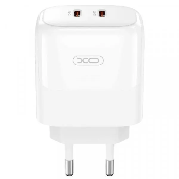 XO Design Incarcator Retea XO Design L140, 35W, 3A, 2 x USB-C, Alb