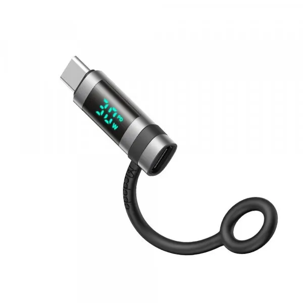 Mcdodo Adaptor Date si Incarcare Lightning - USB-C McDodo OT-0180 Pigeon Display, Negru