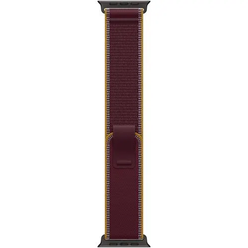 Curea pentru Apple Watch 49mm, Burgundy Trail Loop, Black Titanium Finish, M/L