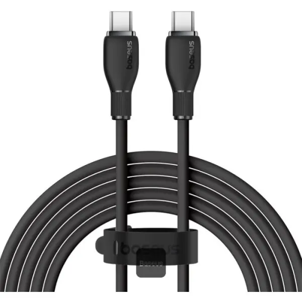 BASEUS Cablu alimentare si date Baseus Pudding Series, Fast Charging Data Cable pentru smartphone, USB Type-C la USB Type-C 100W, 1.2m, negru