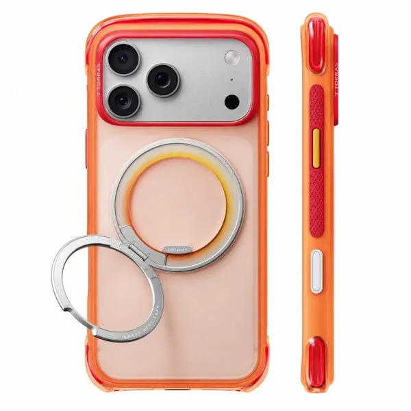 Torras Husa MagSafe pentru Apple iPhone 18 Pro / 17 Pro, Torras, O3 Air Core, Portocalie