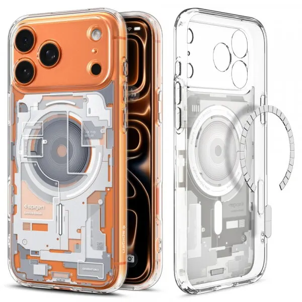 Spigen Husa MagSafe pentru Apple iPhone 17 Pro Max, Spigen, Ultra Hybrid Zero One, Alba ACS10287