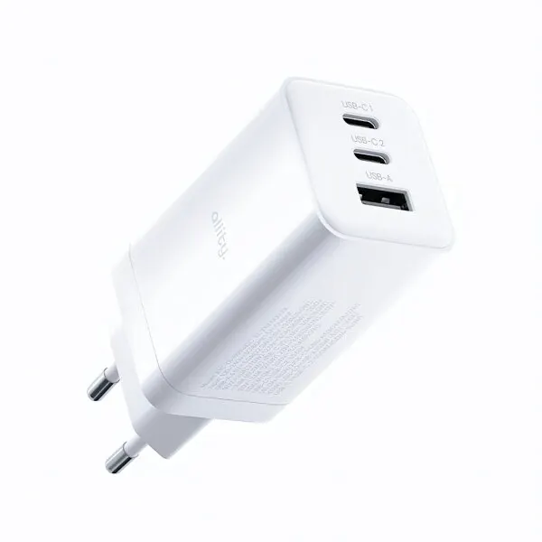 Allity Incarcator Retea Allity. ATC-01-65WACC Fast, 65W, 3.25A, 1 x USB-A - 2 x USB-C, Alb
