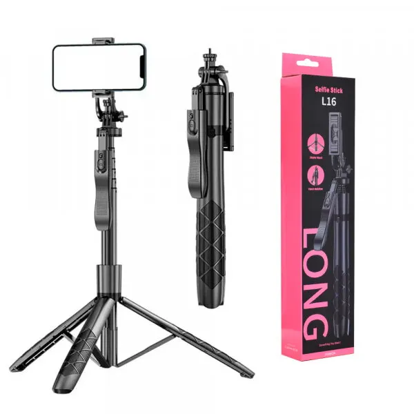 techsuit Selfie Stick Bluetooth Techsuit L16, Universal, Negru